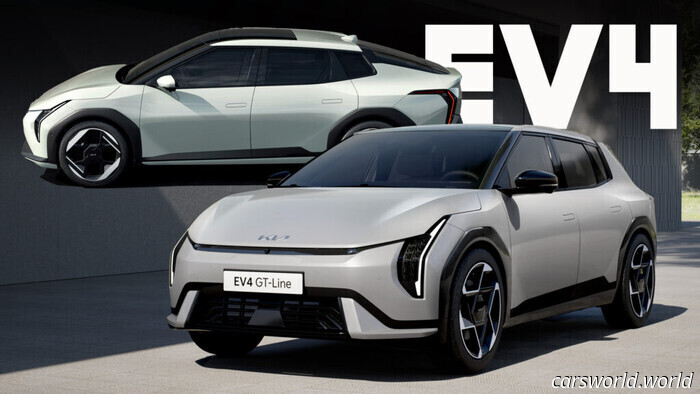 El Kia EV4 se presenta con un diseño radical de berlina y portón trasero | Carscoops